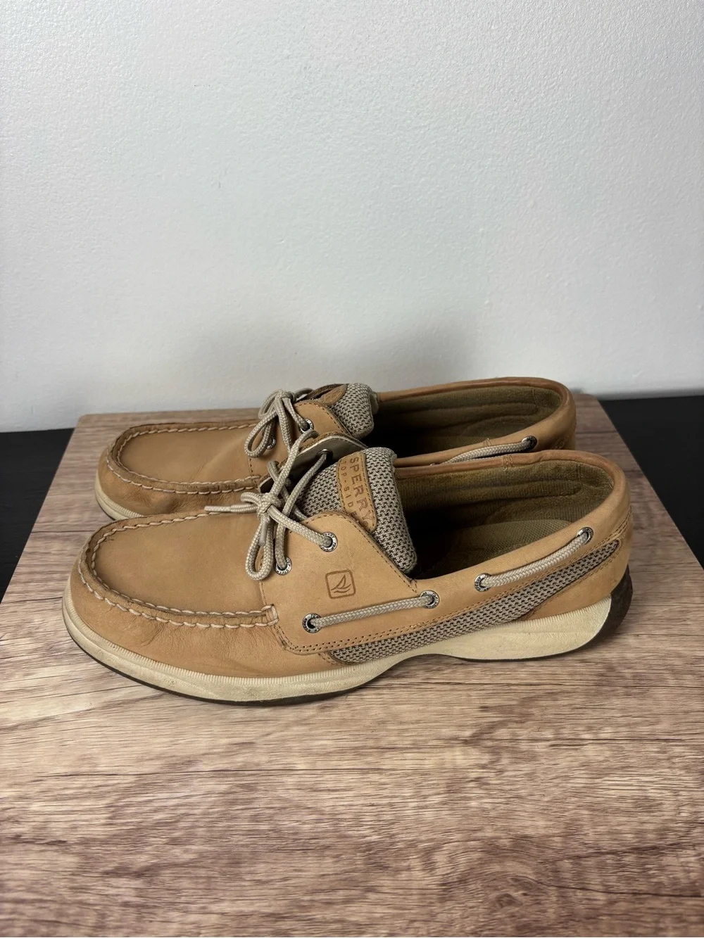 Sperry Light Brown Leather Men’s Boat Shoes